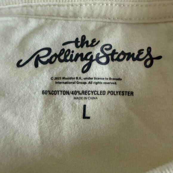 Vintage Rolling Stones Women's Large Cream Sweatshirt - Picture 4 of 4
